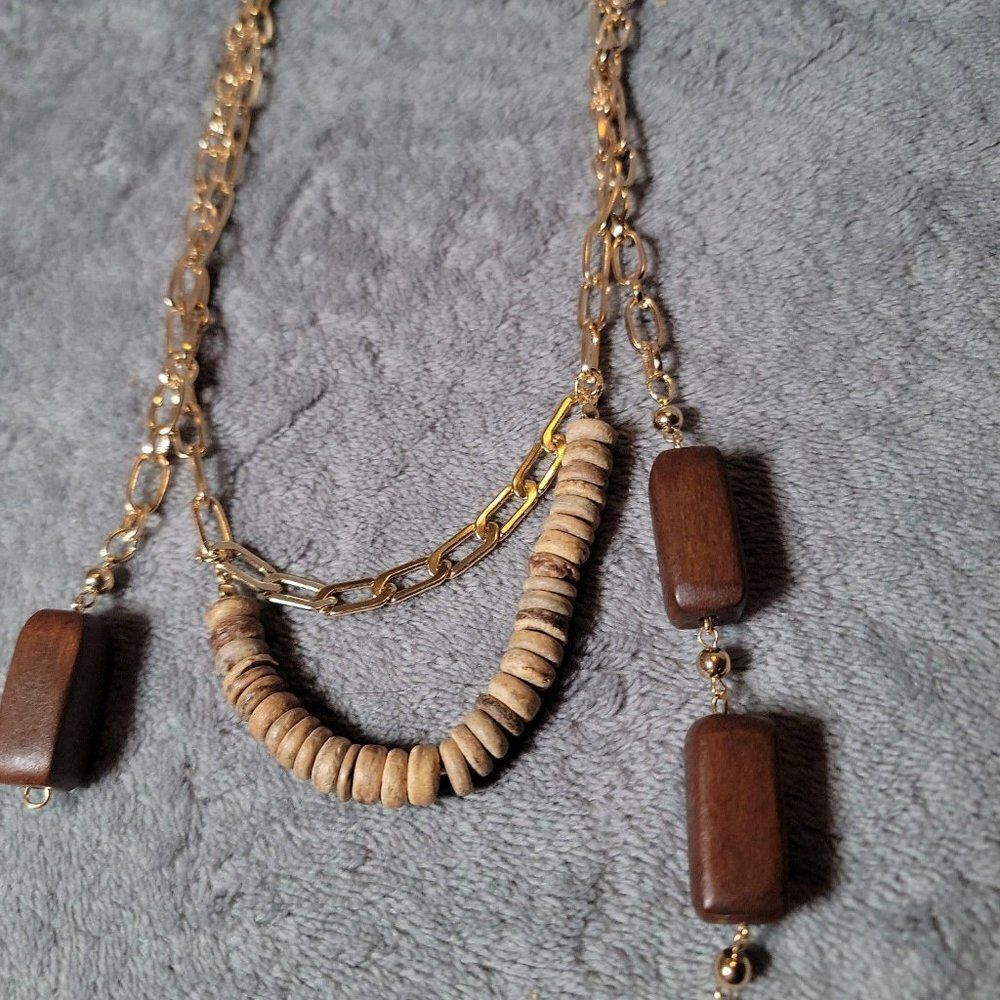 A New Day Womens Brown Beaded Nickel Free Dangle Statement Earring Accessory Set - Picture 3 of 6